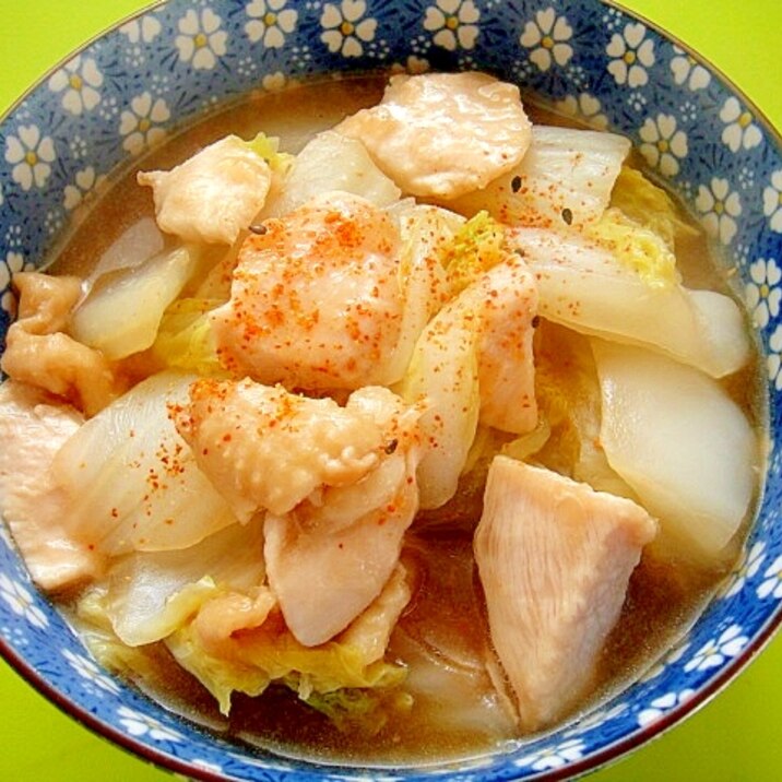 白菜と鶏むね肉の和風蒸し煮 レシピ 作り方 By Mint74 楽天レシピ